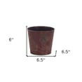 thumbnail image 4 of 7" Red Recycled Plastic Indoor Outdoor Round Pot Planter, 4 of 5