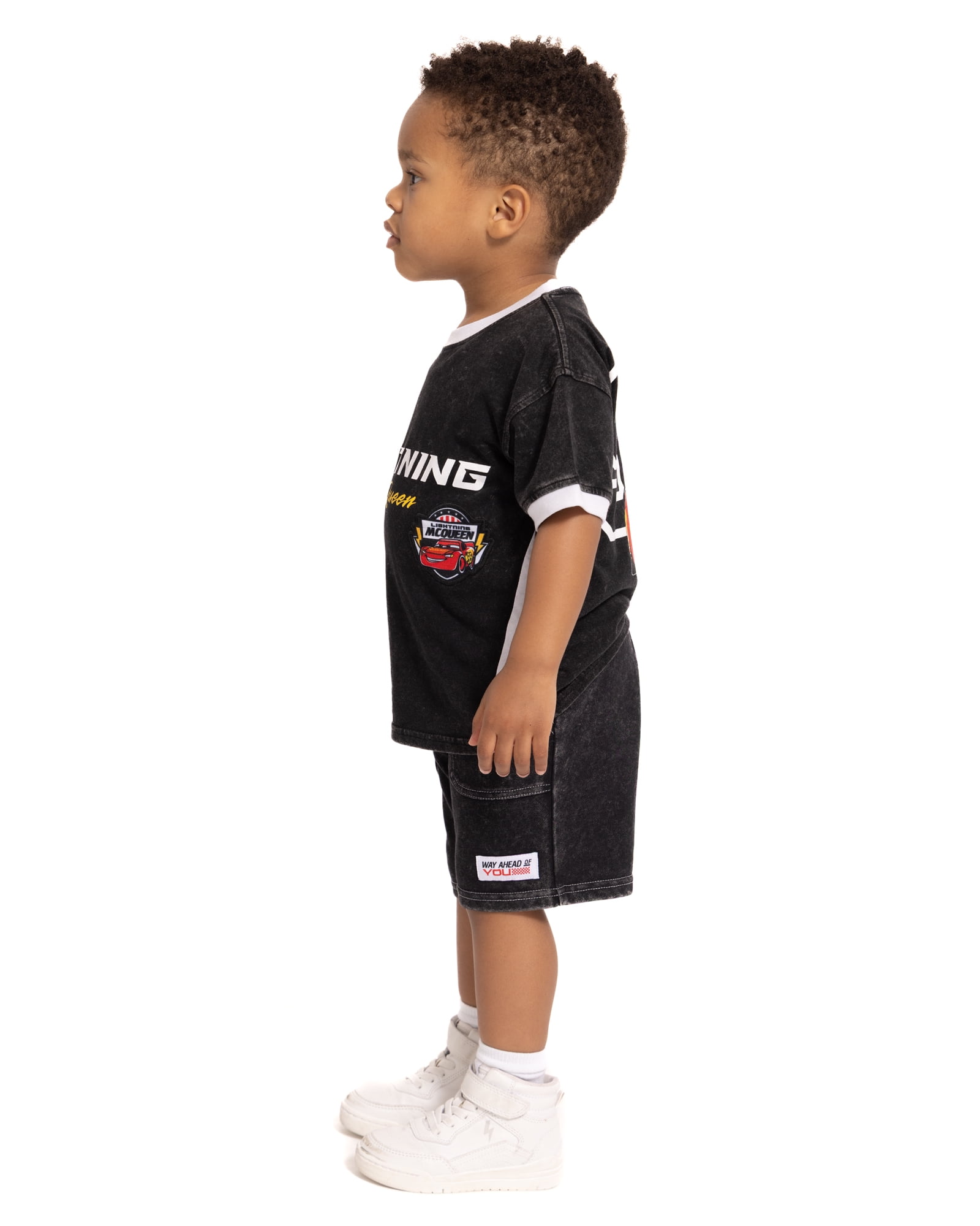 Pixar Cars Toddler Boys Short Sleeve Graphic Tee and Matching Shorts Outfit Set, 2-Piece, Sizes 12M-5T