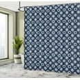 thumbnail image 4 of Ambesonne Nautical Blue Shower Curtain, and Wheel, 69"Wx75"L, Blue White, 4 of 4