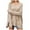 Khaki-04, variant on STETMN Plus Size Sweaters for Women V Neck Side Slit Long Sleeve Knit Pullover Tops Casual Fall Clothes