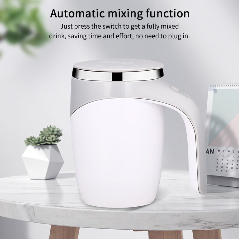 WREA Stirring Coffee Cup White Auto Mix Mug Battery Powered Coffee Stirring  Coffee Bottle Coffee Tumbler Coffee Mug for Coffee Travel Milk Tea Outdoor  