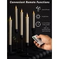 thumbnail image 5 of WYZworks 6 Pack, 10" LED Flameless Ivory Real Wax Drip Taper Pillar Candles w/Remote Control, On/Off Button, Dimmable, Flicker/Static Mode, Battery Operated, Holiday Christmas Menorah Wedding Decor, 5 of 9
