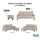 thumbnail image 4 of Sillón Sala Esquinera Izquierda Reversible Madera Tapizado Poliéster Sofá Minimalista KingsHouse beige Estandar, 4 of 8