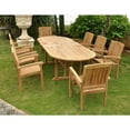 thumbnail image 2 of Teak Sahara Stackable 9-Pieces Oval Dining Set, 2 of 2