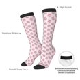 thumbnail image 4 of Disketp Pink Disco Ball Print Unisex Contrast Color Stockings Lightweight Breathable Ventilation Ankle Contrast Color Stockings, Contrast Color Stockings for Daily, 4 of 6