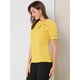 thumbnail image 4 of Top Elegante Allegra K Camisas Del Cuello De PajariDe Mujeres Amarillo XS, 4 of 6