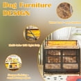thumbnail image 5 of ZephyPaws 35in Dog Crate Furniture with Double Doors,Storage,Wooden Dog Cage for Large/Medium Dog Indoor,Hold up to 60 lbs,Rustic Brown, 5 of 10