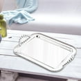 thumbnail image 1 of Bandeja para servir con asas, bandeja de joyería, bandeja de postre antideslizante, bandeja decorativa, bandeja de comida para restaurante, baño, sala plata, 1 of 8