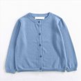 thumbnail image 2 of HFHAPW Toddler Girls Boys Cardigan Sweater Long Sleeve Knit Crewneck Button School Uniform Kids Casual Cute Outwear,7-8 Y, 2 of 5