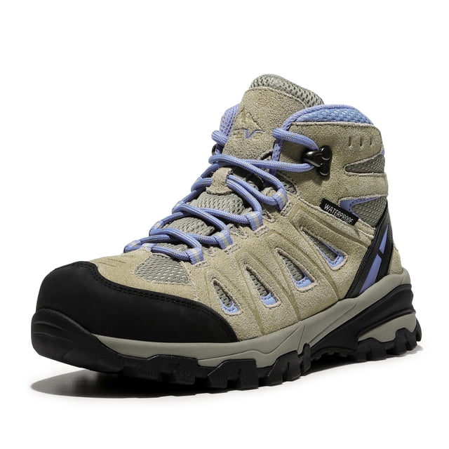Botas de senderismo NORTIV 8 SNHB211W impermeables para mujer, talla 6, color beige