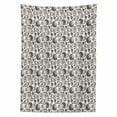 thumbnail image 2 of Strawberry Tablecloth, Fruits Pattern with Hearts Gardening Farming Sketchy, Rectangle Satin Table Cover Accent for Dining Room and Kitchen, 60" X 84", Grey Vermilion and White, by Ambesonne, 2 of 2