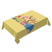 Winnie The Pooh Themed Square Tablecloth 54 * 72 Inches Durable Stylish