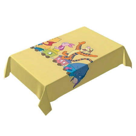 Winnie The Pooh Themed Square Tablecloth 54 * 72 Inches Durable Stylish
