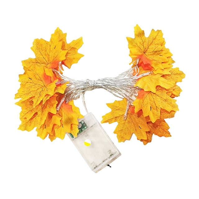 Maple Leaf String Lights under $5! CQCYD Thanksgiving LED Maple Leaf String Lights, 6 Meters 40 Lights Battery Powered, Fall Autumn Decorative Lights for Indoor Outdoor, Festive Party Wedding Decor