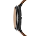thumbnail image 2 of Fossil Townsman Reloj automático de acero inoxidable y cuero con tres manecillas esqueleto para hombre Color: Negro Marrón oscuro (Modelo: ME3155), 2 of 5