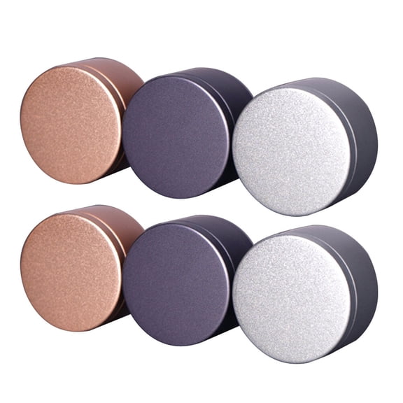 Raindrops Portable Tea Storage Box with Sealed Lid Made of Tinplate for Storing Tea Coffee Beans Nuts Spices 6pcs Assorted Color