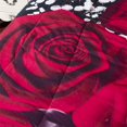 thumbnail image 2 of 3d Black and Red Roses Comforter Set Full Size for Couples Girls Wedding Bedding Lightweight Blanket Pillow Shams Women Home Decor, 2 of 4