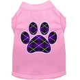thumbnail image 6 of Pet Dog  Cat Shirt Screen Printed, "Argyle Paw Purple", 6 of 10