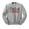 thumbnail image 1 of Smiley Jesus Is the Reason Christmas Sweatshirt Unisex 5X-Large Grey, 1 of 5