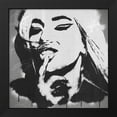 thumbnail image 2 of Stephen Chambers 26x26 Black Modern Wood Framed Wall Art Titled - Ava Max Stencil Graffiti, 2 of 6