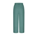 thumbnail image 6 of Stamzod Joggers for Women with Pocket Solid Color Elastic Waist Drawstring Workout Pants Women Casual Loose Straight Leg Sweatpants for Women Mint Green XXL, 6 of 6