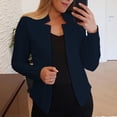 thumbnail image 6 of Women Blazer Open Stitch Cardigan Solid Color Slim Fit Long Sleeves Warm Business Outwear Plus Size Spring Coat Female Clothes, 6 of 8