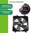 thumbnail image 4 of SCITOO Radiator Cooling Fan Engine Motor Assembly HO3117100 Compatible with 2006 2007 2008 2009 2010 2011 for Honda for Civic 1.8L, 4 of 4