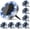 Blue, variant on PETGLE Solar Ground Lights Outdoor, 18 Pack Flat Solar Powered Disc Lights, IP68 Waterproof, Anti-Rust, Landscape Lighting for Pathway Garden Yard Lawn Walkway Landscape Driveway, Mini, Cool White