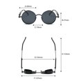 thumbnail image 3 of Lunettes Rétro Vintage pour Hommes Femmes Steampunk Rondes Métal UV400 Lunettes de Soleil, 3 of 8