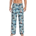 thumbnail image 2 of Lsque Sea Marine And Lighthouse Print Men's Pajama Pants, Lounge Pant - Comfortable Home Wear,Elastic Waistband, Stylish Design-X-Large, 2 of 9