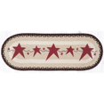 thumbnail image 1 of 13 x 36 in. OP-19 Primitive Stars Burgundy Oval Patch Runner, 1 of 1