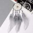 thumbnail image 3 of Beads Dream Catcher Adorno para colgar en el coche Pluma Borla Atrapasueños Decoración de pared, Gris kenally JJ17539-03, 3 of 6