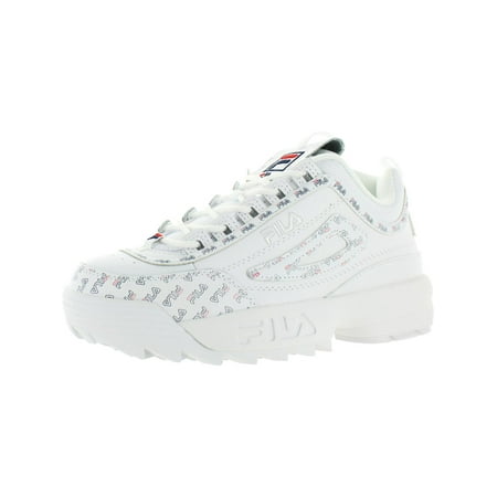 Fila Women's Disruptor Ii Multiflag White / Navy Red Ankle-High Leather Sneaker - 10M
