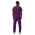 thumbnail image 2 of Adar Addition Go-Everyday Scrub Set For Men - Stylish Scrub Top & Cargo Scrub Pants - A9800 - Eggplant - L, 2 of 7