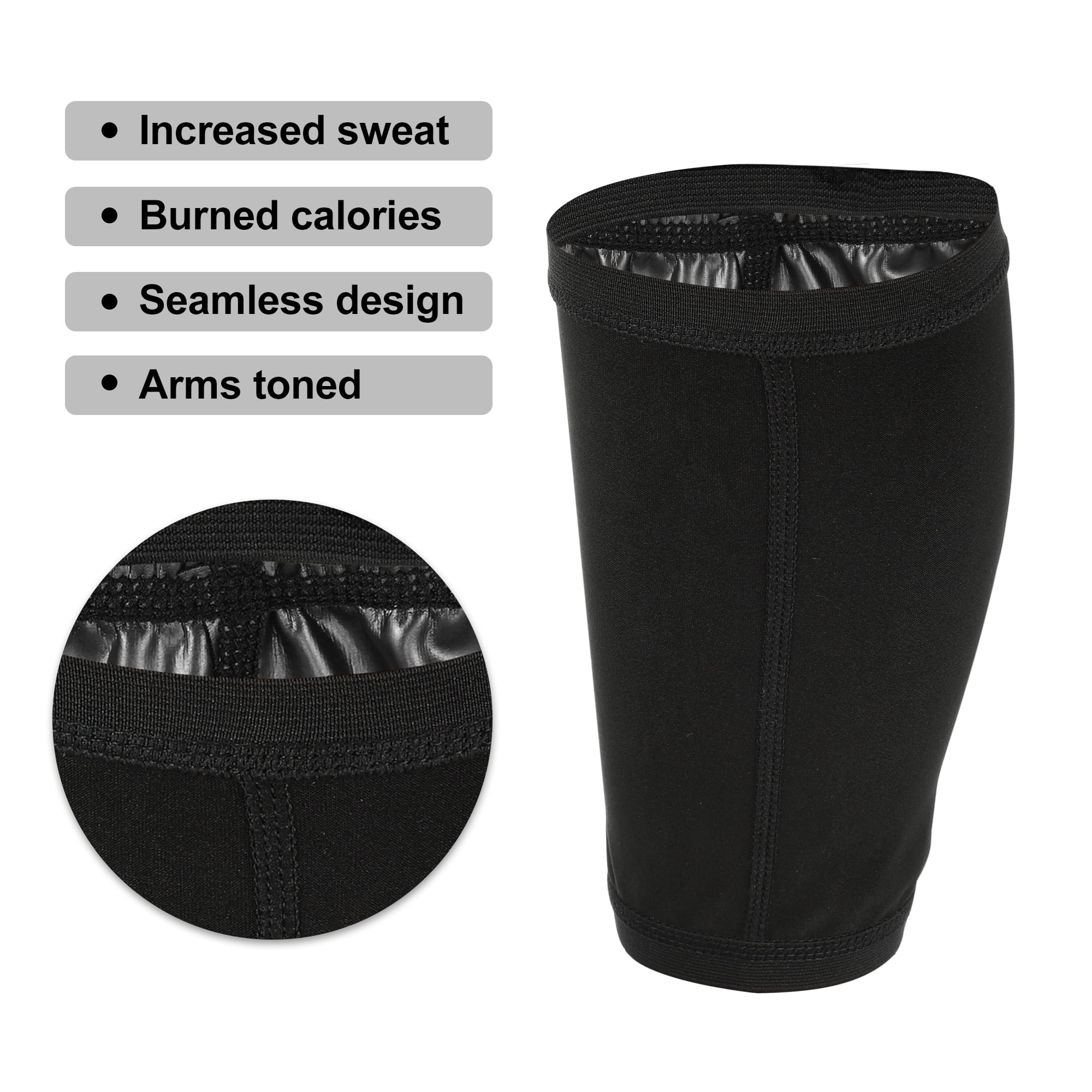 Unique Bargains Arm Shapers Burning Light Weight Polyester 4XL/5XL Black Silver Tone