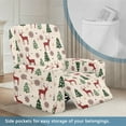 thumbnail image 3 of Kuiaobaty Reindeer Christmas Tree Recliner Couch Cover for Pets Kids Snowflake Durable Reclining Sofa Slipcover with Pocket Soft Recliner Chair Cover Washable Reclining Slipcover Nonslip, 3 of 8