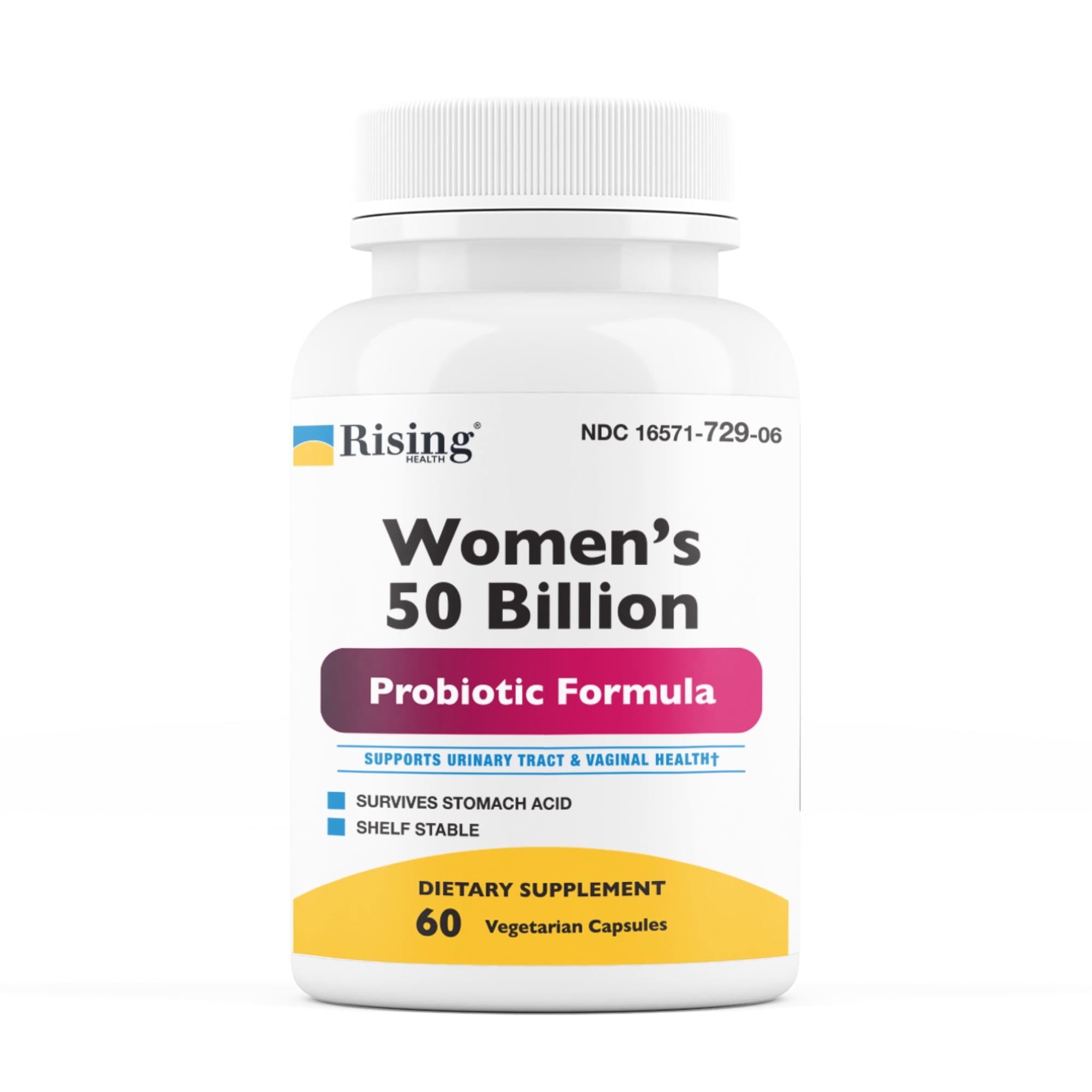 Rising Health - Women's 50 Billion Probiotics Formula - One a Day - 60 Vegetarian Capsules - Gluten, Dairy and Soy Free - Supports Women Health