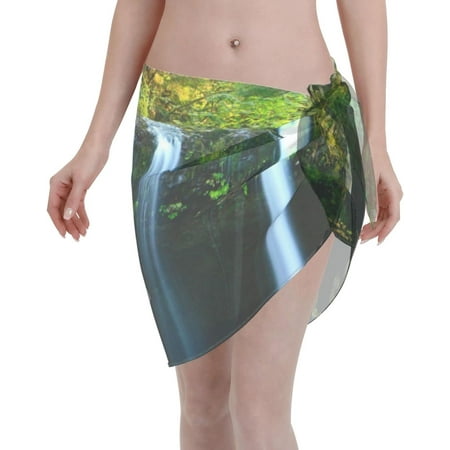 PRIYAL Lighthouse Printed Women Short Sarongs Beach Wrap Beach Sarong Coverups for Women Cute Swim Skirt Bikini Coverup