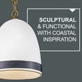 thumbnail image 3 of 1 Light Small Pendant In Traditional-Coastal Style 10 Inches Wide By 21.75 Inches High-Antique Nickel/Grey Stripe Finish Hinkley Lighting 3364An-Gr, 3 of 16