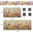 thumbnail image 3 of Spring Floral Kitchen Mats for Floor Set of 2, Colorful Flower Summer Spring Kitchen Rugs Sets of 2 Non Slip Washable Indoor Home Decor, 3 of 7