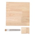 thumbnail image 2 of Tablero De Tejer De Madera, Tablero De Bloqueo De Madera Madera De Caucho Multiusos Durable Inodoro 324 Agujeros 9.3 Pulgadas De Largo Suavizado Pulido Para Crochet, 2 of 7