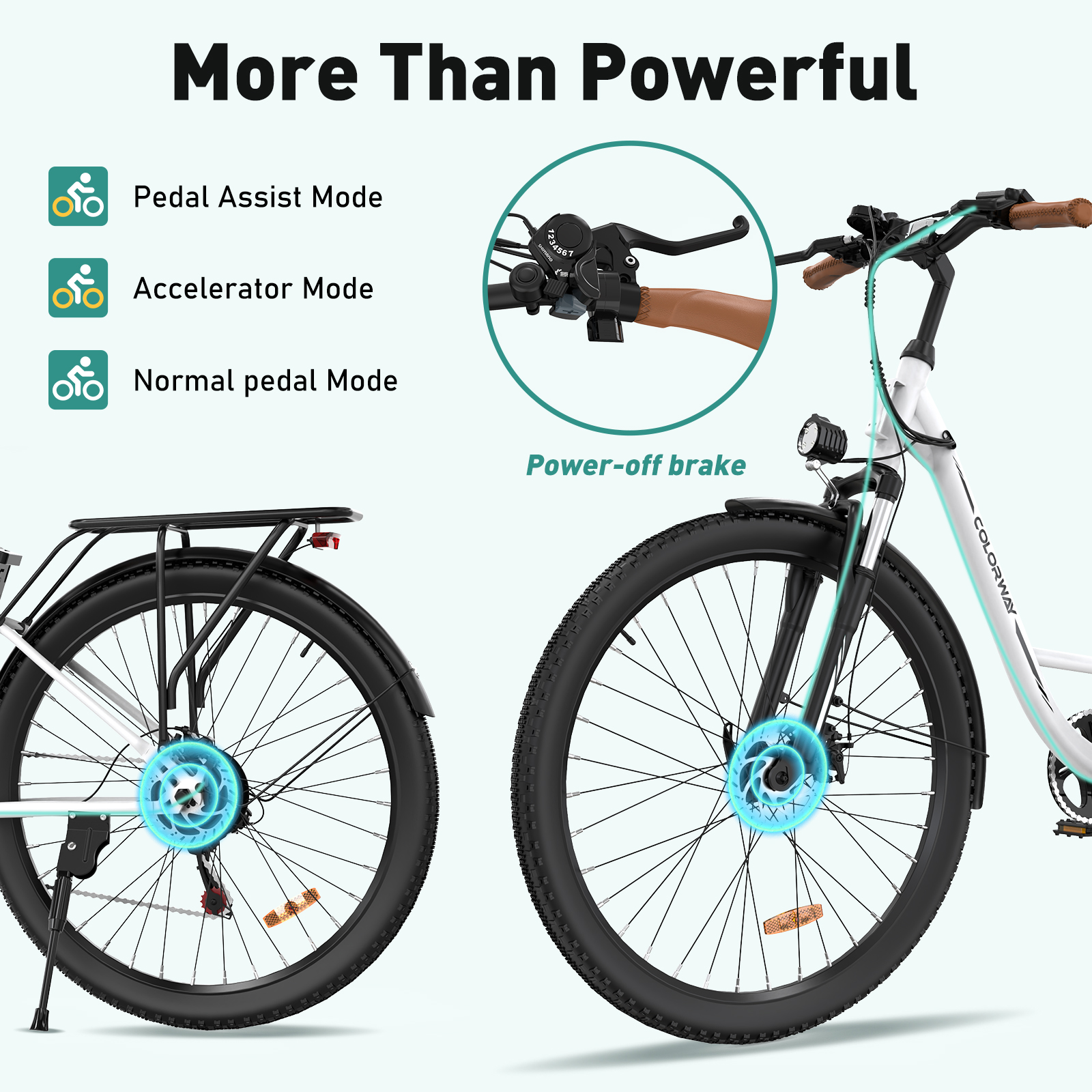 COLORWAY 500W E Bike 28"Electric Bike BK31M, 36V/12Ah Electric Bicycles with 7 Speeds UL2849