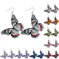 thumbnail image 2 of Drop Earrings Butterfly Shape Creative Fashion Pierced Earrings Dangle Earrings, 2 of 10
