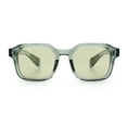 thumbnail image 3 of Hipster Vintage Vibe Classy Rectangle Bevel Thick Horn Rim Plastic Sunglasses All Green, 3 of 7