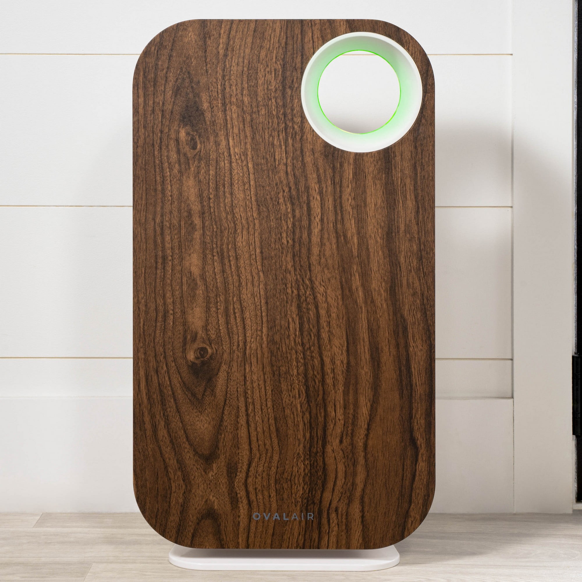 OVAL AIR 3-Stage H13 True HEPA 5-in-1 Air Purifier for Rooms up to 600 sq. ft. reduces Allergies, Asthma, Pets, Odor, Smoke, Dark Wood, AIR1000D