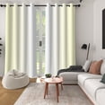thumbnail image 3 of Lfeey Yellow and White Ombre Curtains, Room Light Blocking Curtains set of 2, 42x84 inch, 3 of 7