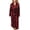 Buffalo Black/Burgundy, variant on Women’s Plush Fleece Spa Bathrobe, Shawl Collar and Pockets, Velvet Soft and Warm Long Robe - Extra Large, Hunter Green