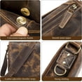 thumbnail image 4 of Leather Messenger Bag for Men Women Medium  bag Retro Crossbody Shoulder bag Mens Purse Handbag, 4 of 9