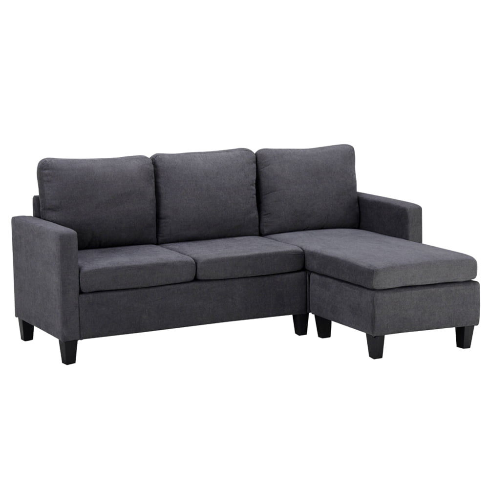 Lowestbest L-Shaped Double Chaise Longue Combination Sofa (Dark Grey) Lowestbest L-Shaped Double Chaise Longue Combination Sofa (Dark Grey)