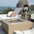 thumbnail image 6 of Elementi Plus Uluru Propane Fire Pit for Outside Outdoor Fire Pit Table Smokeless Firepit Concrete Square Fire Table Patio Heater Fireplace 60000 BTUs - Sunlight Yellow, 40 x 40 Inches, 6 of 15